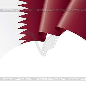 Qatar flag, - vector clipart