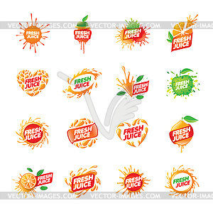 Logo for fresh juice.  - vector image