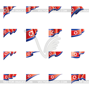 North Korea flag, - color vector clipart