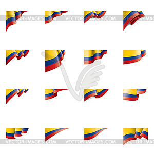 Colombia flag, - vector clipart