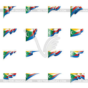 Флаг Коморских островов, - клипарт