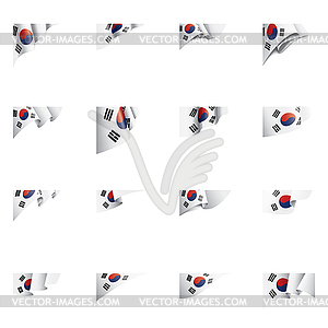 South Korean flag, - vector clipart