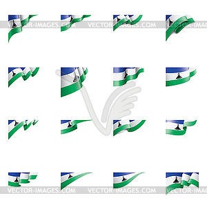 Lesotho flag, - vector clipart