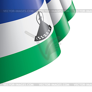 Lesotho flag, - color vector clipart
