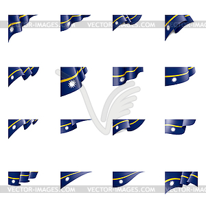 Nauru flag, - vector image