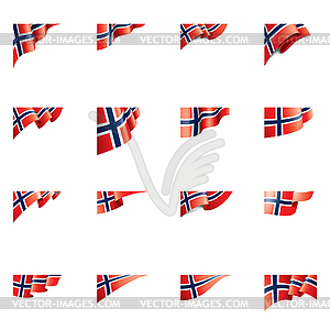 Norway flag, - stock vector clipart