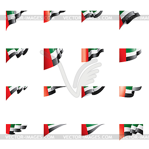 United Arab Emirates flag, - vector clip art