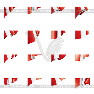 Peru flag, - vector image