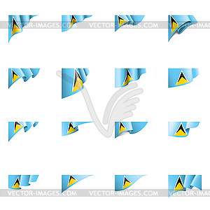 Download Saint Lucia flag, - color vector clipart