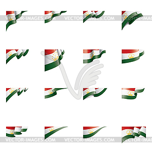 Tajikistan flag, - vector clipart