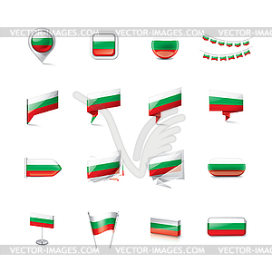 Bulgaria flag, - vector clipart