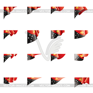 Papua New Guinea flag, - vector clip art