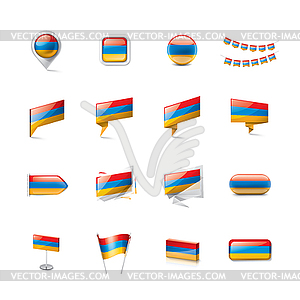 Armenia flag, - vector clipart