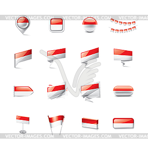 Indonesia flag, - vector EPS clipart