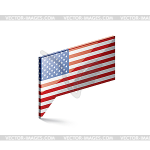 USA flag, - stock vector clipart