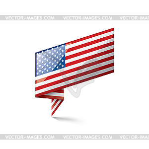 USA flag, - vector image