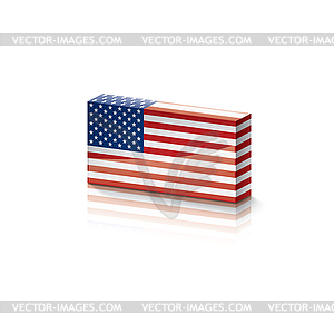 USA flag, - vector image