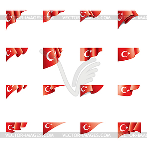 Turkey flag, - vector image