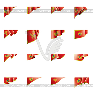 Montenegro flag, - vector clipart