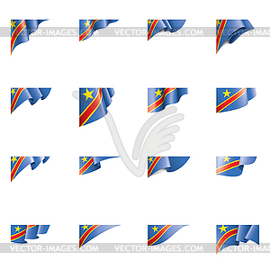 Democratic Republic of Congo flag, - vector clip art