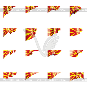 Macedonia flag, - vector clipart