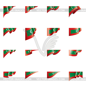 Maldives flag, - vector clip art