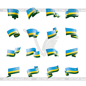 Rwanda flag, - vector clipart