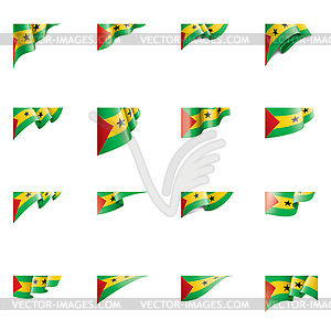 Sao Tome and Principe flag, - vector clipart