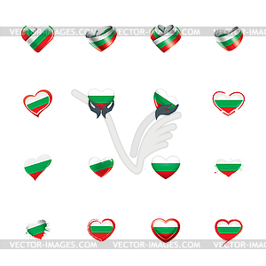 Bulgaria flag, - vector clip art