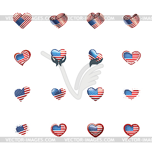 USA flag, - vector image