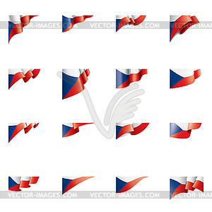 Czechia flag, - vector clipart