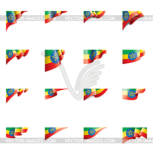 Ethiopia flag, - vector image