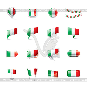 Italy flag,  - vector image