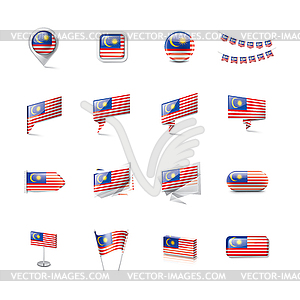 Malaysia flag, - vector clip art