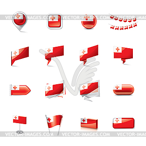 Tonga flag,  - vector clipart / vector image