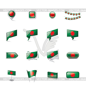 Bangladesh flag, - vector clipart / vector image