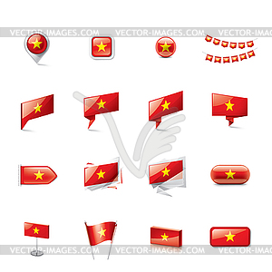 Vietnam flag, - vector image