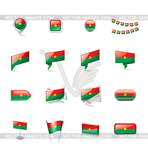 Burkina Faso flag, - vector image