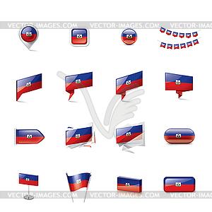 Haiti flag, - vector EPS clipart