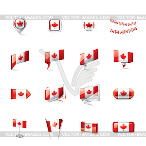 Флаг Канады, - изображение векторного клипарта