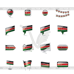 Kenya flag, - vector clipart / vector image