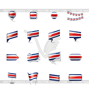 Costa Rica flag, - vector image