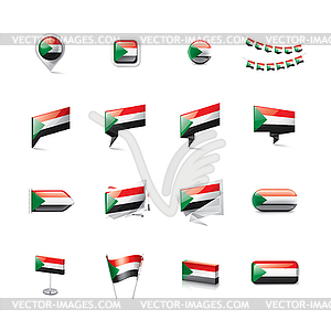 Sudan flag, - vector image