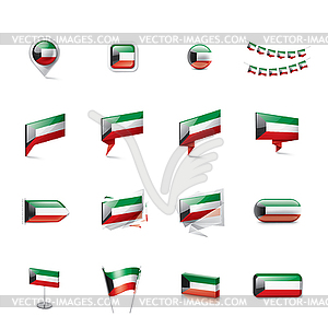 Kuwait flag, - vector image