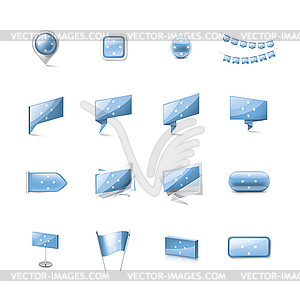 Federated States Micronesia flag, - vector image