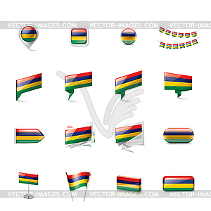 Mauritius flag, - vector clip art