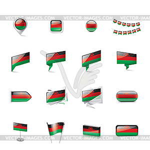 Malawi flag, - vector image