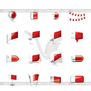 Malta flag, - vector clipart