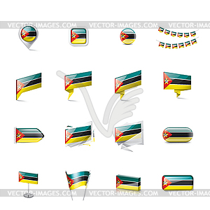 Mozambique flag, - vector image