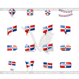 Dominicana flag, - vector clipart